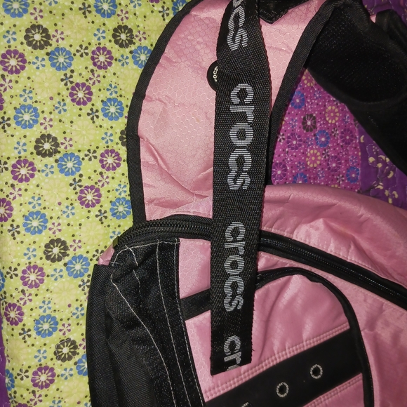CROCS Pink and Black Sling Backpack 2010\'s.